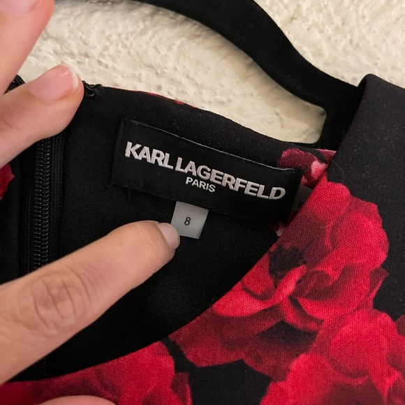 Karl Lagerfeld black roses dress 🎄 Holiday Sale ✨ - Picture 5 of 10